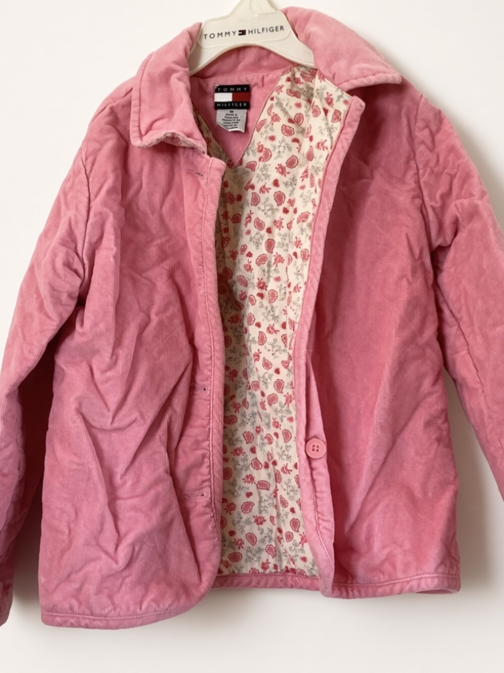 VINTAGE TOMMY HILFIGER PINK CORDUROY JACKET